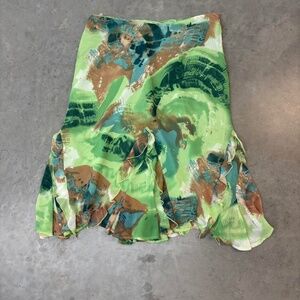 Appraisal random midi skirt zipper up